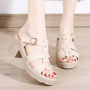 Summer new women's chunky sandals trend casual all-match large size high-heeled sandals