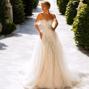 Exquisite Beading Sequined Wedding Dress