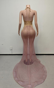 Skylar Sparkly Sheer Prom Dress- Ready to Ship