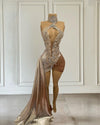 Luxury High Neck Diamond Birthday Dress