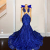Sexy Sequin Mermaid Prom Dress Scoop Crystal