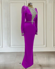 Elegant Luxury Beading Crystal Mermaid Evening Dress