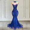 Sizzling Royal Blue Sequin Prom Dress