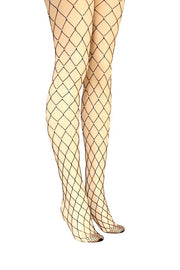 Rainbow AB Rhinestone Fishnet Pantyhose Stocking