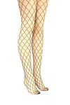 Rainbow AB Rhinestone Fishnet Pantyhose Stocking