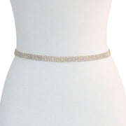 4 Lines Rhinestone Bridal Wedding Belt, Sash Strap