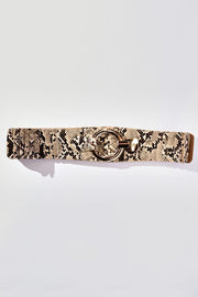 Snake print belt