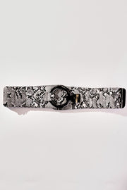 Snake print belt