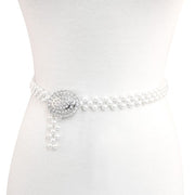 Oval Buckle Pearl Belt