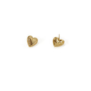 Gold Heart Zircon Earring