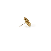 Gold Heart Zircon Earring