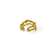 Gold Irregular Lava Ring