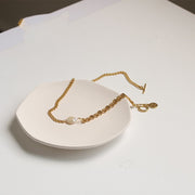 Gold Fashion Pearl Necklace chain