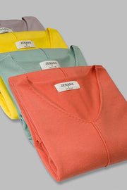 PLUS HI LOW GARMENT DYED FRONT SEAM SWEATER