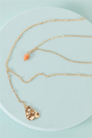 Asymmetrical Textured Pendants Necklace