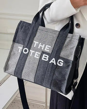 Letter Print Large Capacity Tote Bag