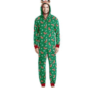 2023 Christmas Family Matching Outfits Elk Ear Hooded Rompers Jumpsuit Adults Kids Clothing Set Pajamas Overall Xmas Family Look