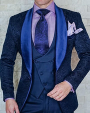 Fashion Men Wedding Groom Blazer Business Casual Suits Italian Design Slim Custom Made Three-piece Set Jacket Pants Vest