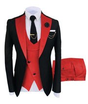 Men's Italian Design Slim Fit Three-Piece Suit (Jacket+Pants+Vest)