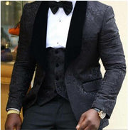 Men's Italian Design Slim Fit Three-Piece Suit (Jacket+Pants+Vest)