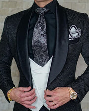 Men's Italian Design Slim Fit Three-Piece Suit (Jacket+Pants+Vest)
