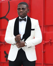Men's Italian Design Slim Fit Three-Piece Suit (Jacket+Pants+Vest)