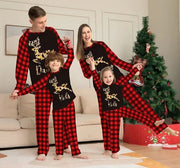 2023 New Christmas Family Pajamas Set Mom Dad Kids Baby Matching Outfits Elk Print Cute Sleepwear Xmas Family Look Clothing Sets