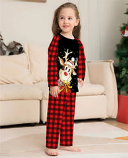 2023 New Christmas Family Pajamas Set Mom Dad Kids Baby Matching Outfits Elk Print Cute Sleepwear Xmas Family Look Clothing Sets