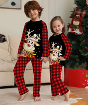 2023 New Christmas Family Pajamas Set Mom Dad Kids Baby Matching Outfits Elk Print Cute Sleepwear Xmas Family Look Clothing Sets