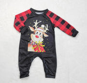 2023 New Christmas Family Pajamas Set Mom Dad Kids Baby Matching Outfits Elk Print Cute Sleepwear Xmas Family Look Clothing Sets