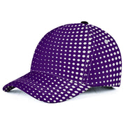 Sports Snapback Hat, Purple and White Polka Dot Graphic Adjustable Hat