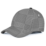 Sports Snapback Hat, Blue Plaid Print Adjustable Hat - Multicolor /