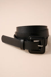 Square Buckle PU Leather Belt