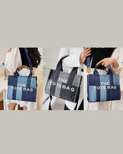 Letter Print Large Capacity Tote Bag