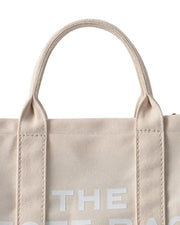 Letter Print Large Capacity Canvas Tote Bag