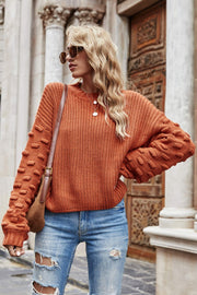 Weekend Style Rib-Knit Dropped Shoulder Sweater