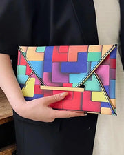 Colorblock Envelope Clutch Bag