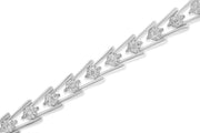 Sterling Silver 1/2 ct TDW Diamond Wave-Style Link