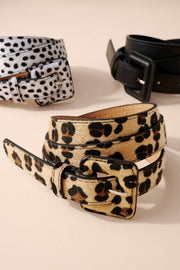 Square Buckle PU Leather Belt