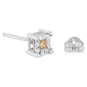 Sterling Silver 3/8ct. TDW Princess-cut Diamond