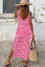 Print Sleeveless Maxi Dress