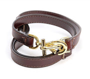 Gold Interlocking Buckle Skinny Belt