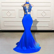 Sheer Lace Mermaid Prom Dress