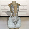 Sparkly Sequin Feathers Birthday Dress