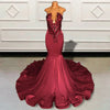 Sparkly  Sexy Sheer Mesh Sequin Mermaid Prom Dress