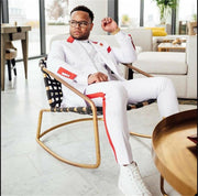 White Double Breasted 2pc Suits For Men (Blazer+Pant)