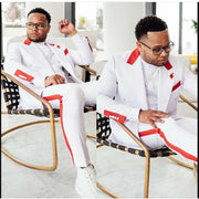 White Double Breasted 2pc Suits For Men (Blazer+Pant)