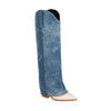 Winter cowboy stitching high tube women's boots pointed toe calf boots fashionable and comfortable female square root shoes