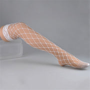 New Fashion Lace Topped Thigh High Sheer Fishnet Stockings Women Sexy Stockings Womens Female Long Knee Sock чулки женские носки