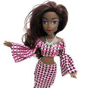 Kids Gift 30CM African Black Doll Moveable Joint Body Doll Toys For Girls